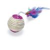 Karlie Palline gioco in sisal Karlie con piume e sonaglietti - 1 pz