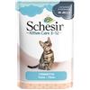 Schesir Kitten Buste in Gelatina 6 x 85 g Alimento umido per gatti - Tonnetto