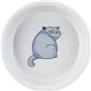 Trixie Ciotola in ceramica Trixie con gatto imbronciato - 250 ml, Ø 13 cm