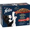 Felix Fettine al vapore 12 x 80 g Alimento umido per gatto - Selezione di terra in gelatina