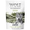 Wolf of Wilderness Confezione prova! Wolf of Wilderness Crocchette, umido e snack per cane - 180 g snack Wild Bites Junior Green Fields - Agnello