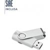 Penna USB in plastica riciclata personalizzata Techmate Rabs 16GB personalizzate o neutre