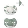 Suavinex Confezione 2 Ciucci con Tettina in Silicone Simmetrica SX Pro, per Bambini 6-18 Mesi, Ciuccio Neonato, con Tettina Piatta e Flessibile, Walk in the Park Verde
