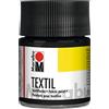 Marabu Textilfarbe Textil, Schwarz, 50 ml, im Glas