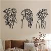 Photect 3 decorazioni artistiche da parete in metallo, minimalista, astratta, donna, arte moderna da parete, decorazione artistica da parete a linea singola, da appendere per camera da letto, cucina, bagno,