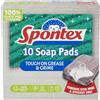Spontex Confezione di tamponi di sapone, 10 pezzi (confezione da 1), rosso