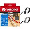 VELCRO Confezione risparmio da 150 fascette per cavi, sostituiscono le fascette con cinghie riutilizzabili, riducono gli sprechi, per la gestione dei fili e l'organizer per cavi, design sottile