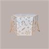 LUCGEL SRL Scatola Porta Panettone Basso da 1 Kg Esagonale in Cartoncino grafica White Segreto con Cordini 245x245H180mm 5 pezzi