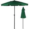 SUNMER Ombrellone da spiaggia verde da 2 m, impermeabile, protezione dai raggi UV, facile da aprire e chiudere, ombrellone da giardino con meccanismo di inclinazione