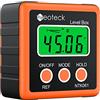 Neoteck Angle Finder Digitale/LCD Goniometro Inclinometro Impermeabile Digitale/Bevel Box Livello Misuratore Angolo Magnetico Auto Spegnimento - Colore Arancione