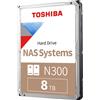 ‎Toshiba Toshiba 8TB N300 Internal Hard Drive - NAS 3.5 Inch SATA HDD Supports Up to 8 Dr