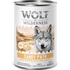 Wolf of Wilderness Adult "Expedition" 6 x 400 g umido per cane - Sandy Path - Pollame con Pollo