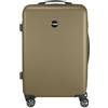 Princess Traveller PT01 Deluxe - Realizzato con materiali riciclati - 7 colori e 3 dimensioni - 4 doppie ruote girevoli - Serratura TSA incassata, Pristine Bronzo, Große Reisekoffer, Trolley rigido