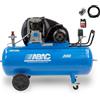 ABAC PRO A49B 200 LT - Compressore 5,5 HP / 4,1 kW - Professionale Carrellato o Fisso -