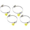 DUST COMMANDER KBHC100L - Fascette stringitubo a spirale, set da 4, 100 mm, in senso antiorario, sinistro, acciaio inossidabile
