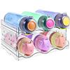 Zocipro Portabottiglie Vino e Acqua in Plastica, Impilabile Porta Vino, Contiene fino a 6 Bottiglie, Scaffale Portabottiglie per Cucina, Armadietti, Frigoriferi, Armadietti