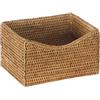 Kouboo Shelf Basket La Jolla-Cesto portaoggetti in Rattan, Colore Vimini, Miele-Marrone, 24.765000000000001 x 20.32 x 13.97 cm