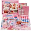 Irayin Set di Accessori per Scrapbook Vintage, 155 Pezzi Estetici Bullet Junk Journaling con Griglia A6, Album da Viaggio, Regalo Fai da te per Ragazze e Donne (Rosa)