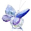 H&D HYALINE & DORA H&D Hyaline&Dora Farfalla in vetro blu e viola con base a sfera, ornamento decorativo fermacarte in cristallo per soggiorno, souvenir regalo di compleanno decorazione per la casa