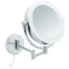 Libaro Tokio Specchio Trucco Ingranditore XXL da Parete a LED - Ingrandimento 5x/10x con Dimmer, Auto-Off e Spina 230V - Braccio Estensibile in Metallo Cromato [Classe energetica E]
