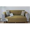 Dorian Home Copridivano 3 Posti con Braccioli, Antimacchia, Impermeabile e Antiscivolo, Salvadivano, adatto per sedute da 135 a 170 cm (3 Posti, Nocciola)