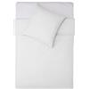 Lumaland Premium Set di biancheria da letto in cotone copripiumone con cerniera 135 x 200 cm e federa 80 x 80 cm blanco
