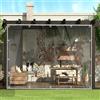 PIPRE 2.3m x 3.6m Tenda Antipioggia in PVC Crystal Trasparente. Tende Trasparenti per Esterno