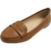 Feversole Women's Penny Loafer Round Toe Casual Flat Shoes,Scarpe Casual Piatte con Punta Tonda da Donna Penny Loafer Nero Taglie 38 EU