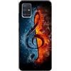 Mixroom - Cover Custodia Case in TPU Silicone Morbida per Samsung Galaxy A71 Fantasia Musica Chiave di Violino C40