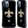 Head Case Designs Licenza Ufficiale NFL Semplice New Orleans Saints Logo Custodia Cover Ibrida Compatibile con Apple iPhone 13 PRO Max