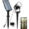 T-SUNUS Faretti Solari da Giardino, Luci Solari Esterno Giardino IP65 impermeabile per auto ON/OFF Faretto Solare Esterno Decorative per Cortile Strada Privata Via Piscina bianco 6000K