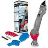 FUGENTORPEDO® Rimozione in silicone 5 in 1 per rimuovere vecchi e trattare nuovi giunti in silicone e acrilico | Rimozione e levigatura con un solo strumento per 28 diversi giunti
