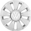 Volkswagen 1S0071454BYEH copricerchi (4 pezzi) copricerchi in acciaio, 14 pollici, colore argento