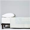 LANEROSSI Coperta Letto Singolo Provenzale, 100% Lana Vergine, 210x160 cm, Bianco/Acqua