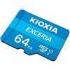 GielleService Scheda Memoria Kioxia Exceria Micro SDXC 64 GB UHS-I Classe 10 con adattatore