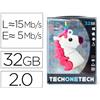 GielleService Pendrive TechOneTech My Unicorn USB 2.0 Memoria 32GB TEC5148-32