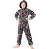 Marvel Pigiama Intero Bambino - Pigiamone in Pile Caldo 7-15 Anni - Pigiami Interi Bambini Gadget Regalo (Grigio/Rosso, 11-12 Anni)