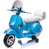 Moto Scooter Elettrico per Bambini Piaggio VESPA PX150 FULL con Parabrezza e Bauletto 12V ( Limited Edition ) Azzurro Napoli