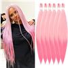 YDDM Capelli Per Treccine Africane Ombre/Sfumato Extension Treccine Texture Yaki Easy Install per Principianti 26 Pollici 6 Pezzi Capelli Leggeri e Naturali per Box Braids, Twist e Crochet