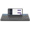 cellularline | Stand Keyboard Universal | Tastiera Bluetooth® con supporto per smartphone e tablet integrato, compatibile con Samsung ed Apple