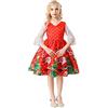 Vindancy Vestito di Natale Ragazza Bambino Stampa di Babbo Natale Abito da Principessa Tutu Vestito da Festa Christmas Dress