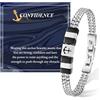 FANCIBAND Idea Regalo Uomo Originale Bracciale Uomo Acciaio Inox Doppio con Ancora Portafortuna, Compleanno Natale Regalo San Valentino Anniversario Regali per Uomo Ragazzo