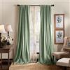 Martha Stewart Lucca Coppia di tende oscuranti in velluto con linguetta posteriore, 213,4 cm, verde