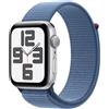 Apple Watch SE 2023 2gen GPS 44mm Cassa Alluminio Argento Sport Loop Winter Blue