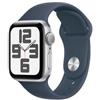 Apple Watch SE 2023 2a gen GPS 40mm Cassa Alluminio Argento Cinturino Storm Blue