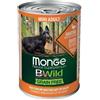 Monge B Wild Grain Free Adult Con Anatra Zucca Zucchine Cibo Umido Cani Piccola Taglia Lattina 400g