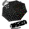 iX-brella Mini ultra light - Ombrello tascabile da donna con ampio tetto - extra leggero, cambia colore, gocce di pioggia, Taschenschirm Handöffner, apribottiglie a mano