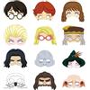 Deluisho Maschera per feste di compleanno Harry Potter, 12 mascherine per bambini, maschere per feste in carta, cosplay, accessori Harry Potter, festa maschere, per Halloween, compleanno, Natale