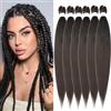 YDDM Capelli Per Treccine Africane Marrone Extension Treccine Texture Yaki Easy Install per Principianti 32 Pollici 6 Pezzi Capelli Leggeri e Naturali per Box Braids, Twist e Crochet