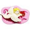 Inception Pro infinite Stampo in silicone per uso alimentare di un bambino angelo che vola con un mazzo di fiori in mano - Pasta di zucchero - Fondenti - Torte - Pancake - Muffin - idea regalo